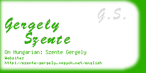 gergely szente business card